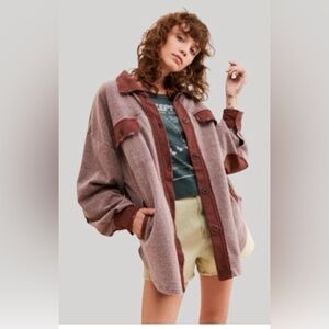 Free People Ruby Jacket in Date Night Size Medium Oversized Shacket Grunge 90s